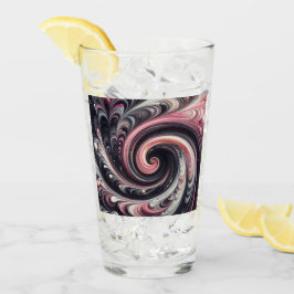 Copo De Pint Abstrato moderno girando rosa, preto e branco