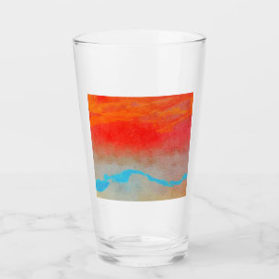 Copo De Pint Abstrato Sunset Oceano