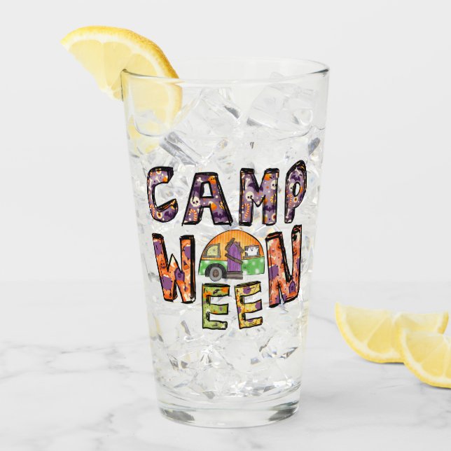 Copo De Pint Acampamento Halloween | Word Pun (Gelo frontal)