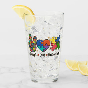 Copo De Pint Aceitar o Amor Compreender - Sensibilização Autism
