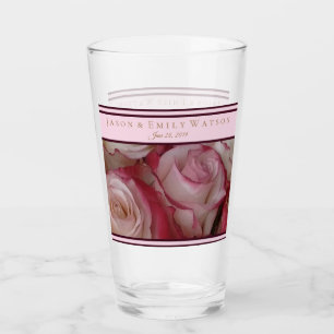 Copo De Pint Acentos De Vinho De Vidro Branco-Cor-De-Rosa-Rosa