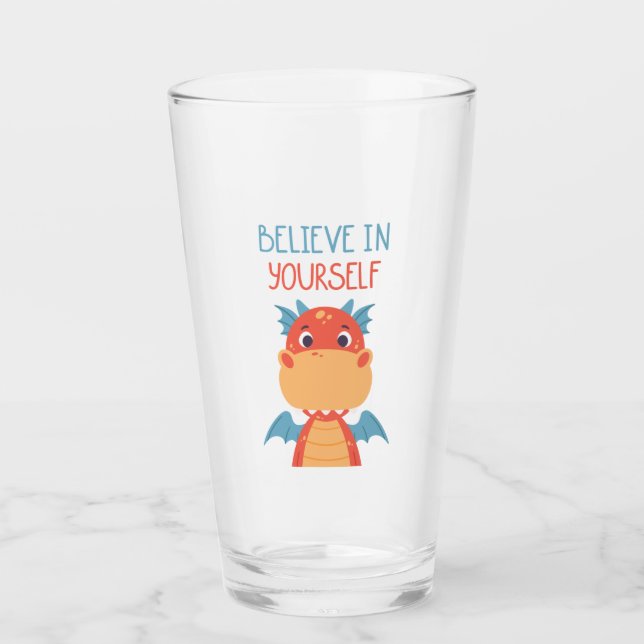 Copo De Pint Acredite em si mesmo Dragão (Frente)