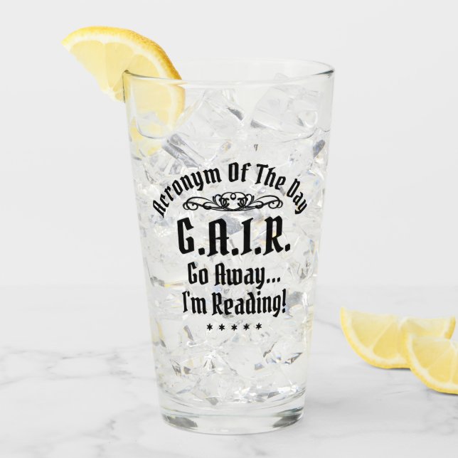 Copo De Pint Acrônimo de Leitura Humorística (Gelo frontal)