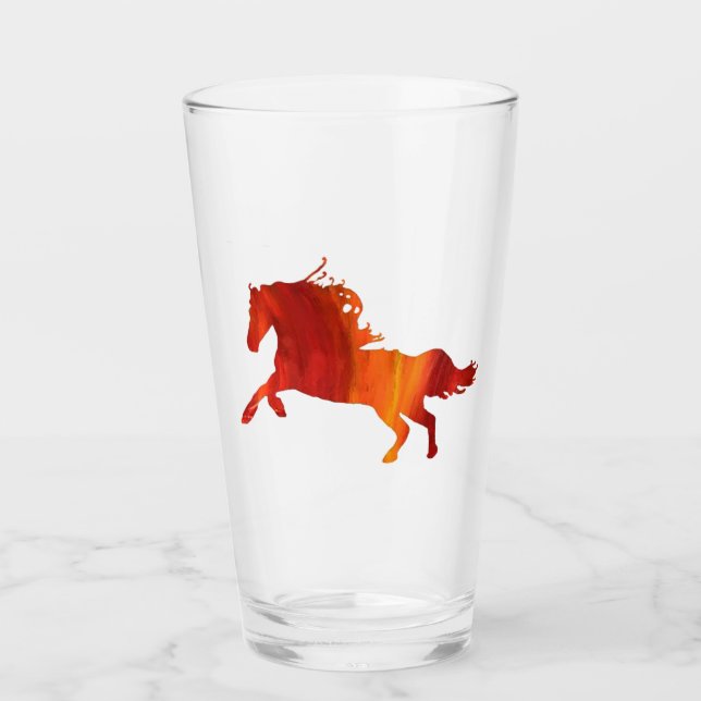 Copo De Pint Adesivo de cavalo de fogo (Frente)