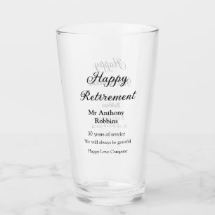 Copo De Pint Adição de aposentadoria feliz anos de serviço apos