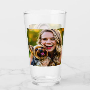 Copo De Pint Adicionar Foto de Yorkshire Terrier Personalizar