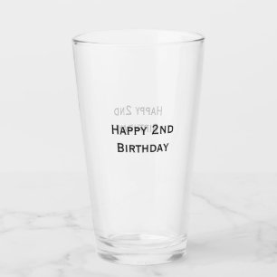 Copo De Pint adicionar texto personalizado feliz aniversário 2º