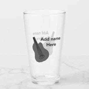 Copo De Pint Adicione o nome do texto guitarra acústica castanh