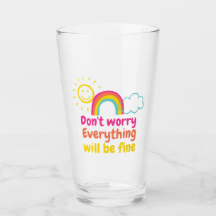Copo De Pint Adorável Rainbow, Sun e Cloud