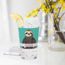 Copo De Pint Adorável Sloth Teto Name Kids Animal
