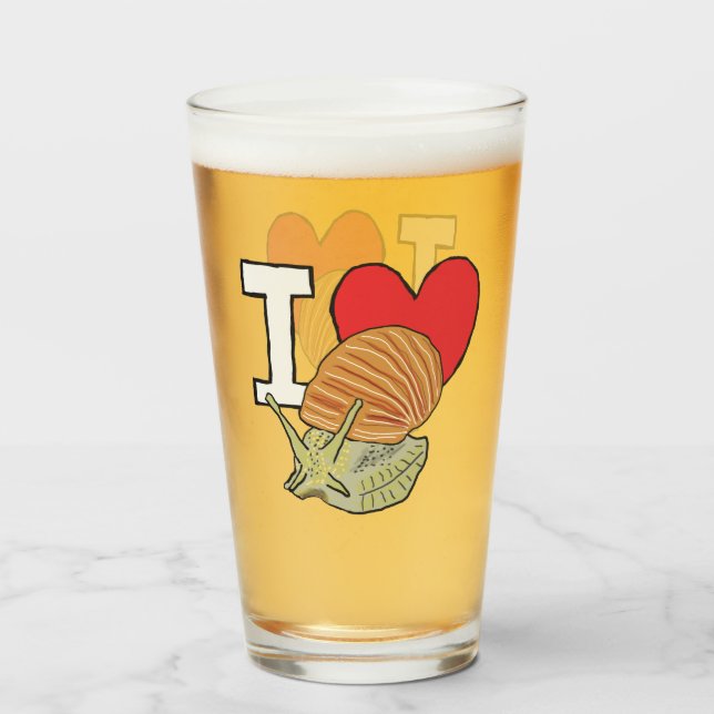 Copo De Pint Adoro Caracóis (Frente (Preenchido))
