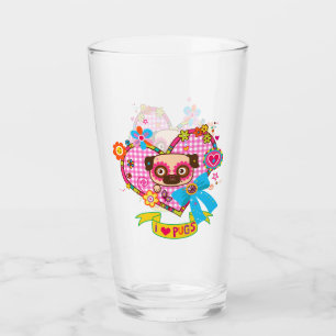 Copo De Pint Adoro Pugs Glass Tumbler