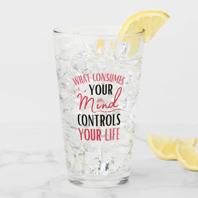 Copo De Pint Afirmação Positiva de Pensamento de Cotação Inspir (Gelo traseiro)