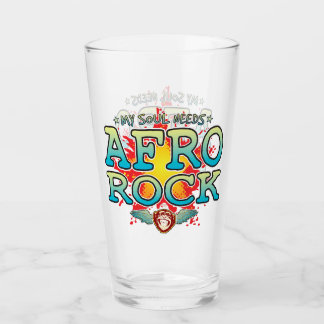 Copo De Pint Afro Rock Soul Glass Tumbler