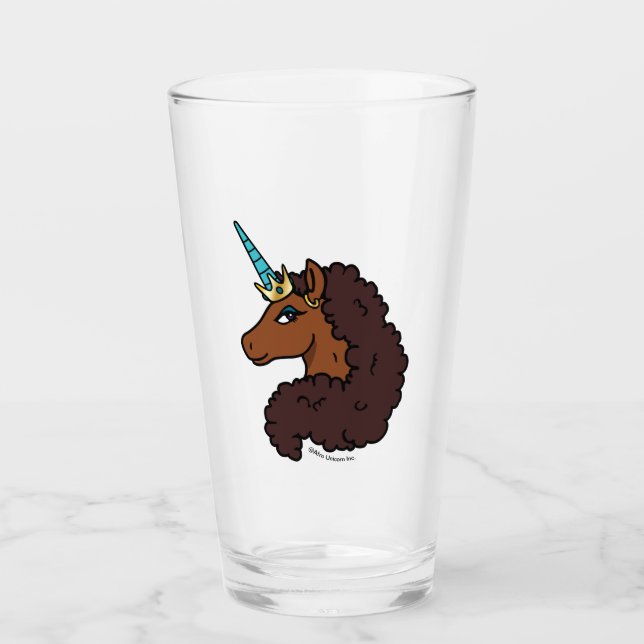 Copo De Pint Afro Unicorn | Único (Frente)