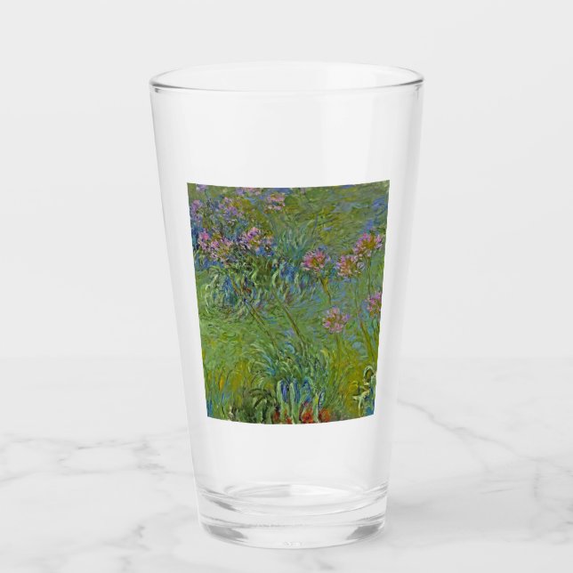 Copo De Pint Agapanthus Flowers (por Claude Monet) (Frente)