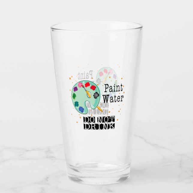 Copo De Pint Água Tinta Não Beba (Frente)