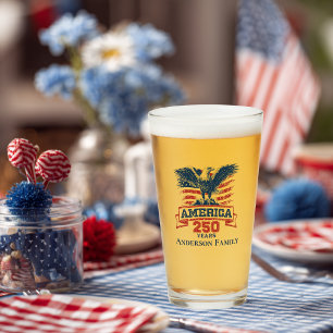 Copo De Pint Águia Americana Patriótica Feliz 250º Aniversário