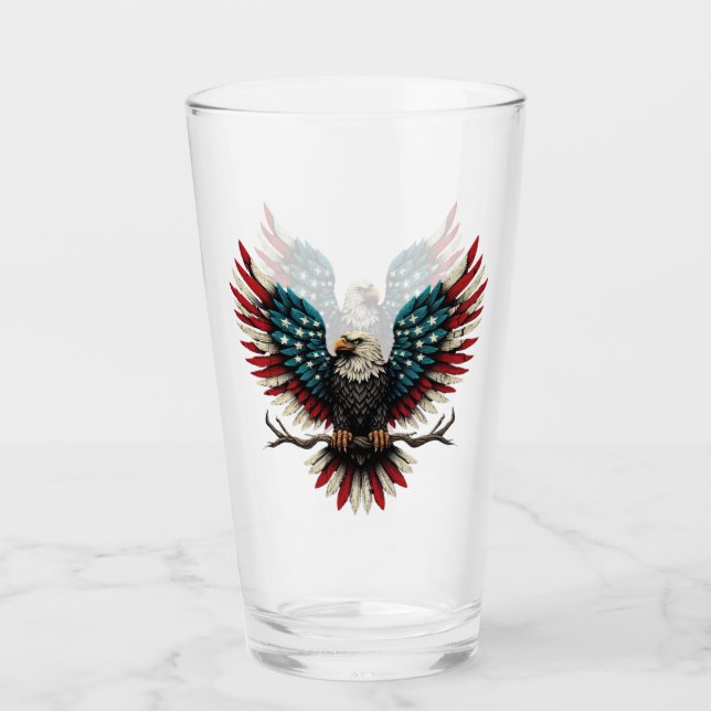 Copo De Pint Águia-careca americana/patriótica russa (Frente)
