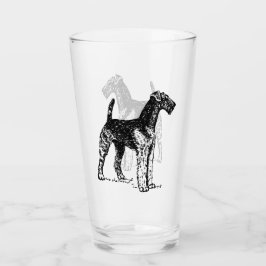Copo De Pint Airedale Terrier Engraving