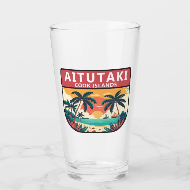 Copo De Pint Aitutaki Cook Islands Retro Emblem (Frente)