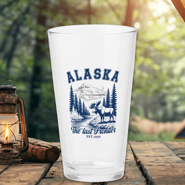 Copo De Pint  Alaska Nature Landscape and Moose Design (Criador carregado)