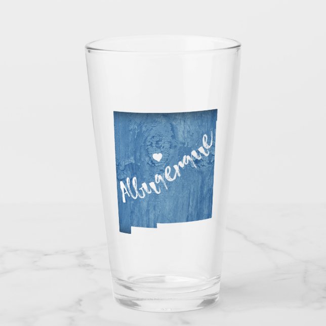 Copo De Pint Albuquerque Novo México Madeira Grain (Frente)