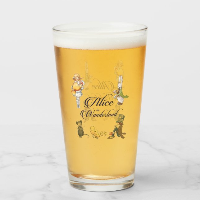 Copo De Pint Alice No País das Maravilhas (Traseira (Preenchido))