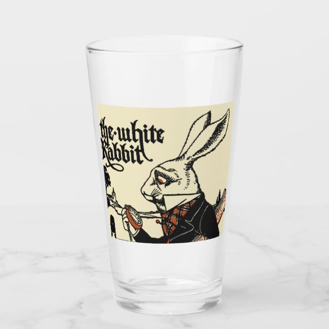 Copo De Pint Alice White Rabbit Classic Wonderland (Frente)