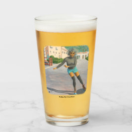 Copo De Pint Alienígena Roller Skating Fantasy Bebendo Glass