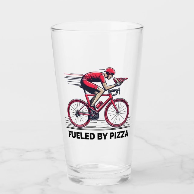 Copo De Pint Alimentado Por Pizza Cyclist (Frente)