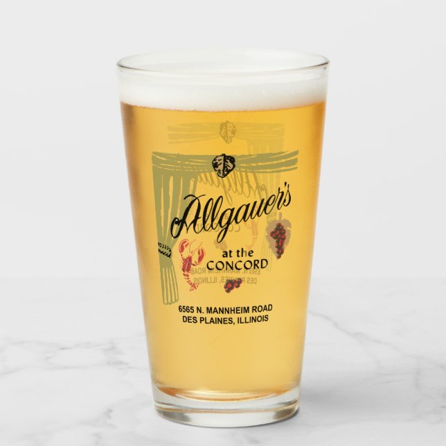 Copo De Pint Allgauer's no Concord, Des Plaines, IL (Frente (Preenchido))