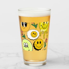 Copo De Pint Almofada Mikitiez Carinha Sorridente jardim amarel