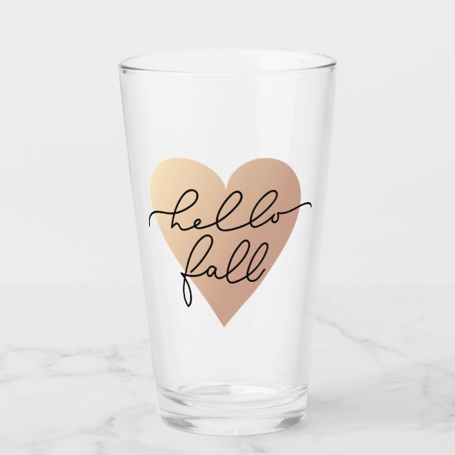 Copo De Pint Alô, Fall Love Heart (Frente)