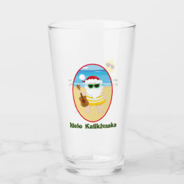 Copo De Pint Aloha Santa Claus Glass Tumbler