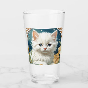 Copo De Pint Alphonse Mucha Art Nouveau Kitten