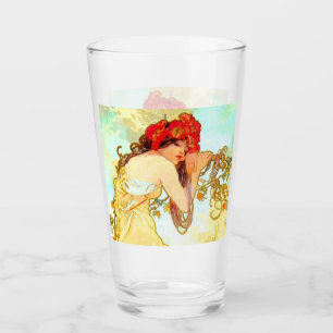 Copo De Pint Alphonse Mucha Art Nouveau Summer