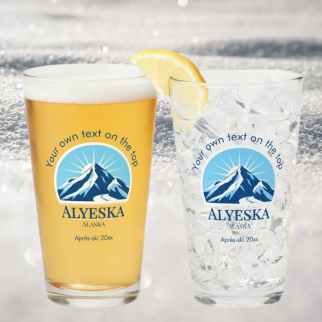 Copo De Pint Alyeska Alaska ski resort drinks beer (Criador carregado)