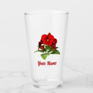 Copo De Pint Amante de Pensamentos Florais Personalizado