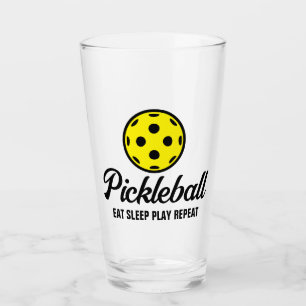 Copo De Pint Amante de picleball bebe vidro com citação humorís