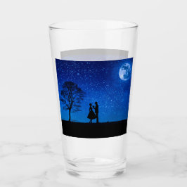 Copo De Pint Amantes sob lua de cheio