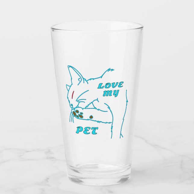 COPO DE PINT AME MEU GATO DE AQUA (Frente)