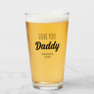 Copo De Pint Ame Você 'Pai' Colagem Personalizada De Fotos