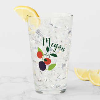 Copo De Pint Ameixas e cerejas personalizadas