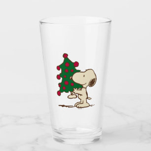 Copo De Pint Amendoins Árvore de Natal de Snoopy