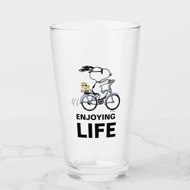 Copo De Pint Amendoins | Bicicleta Snoopy & Woodstock (Frente)