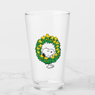 Copo De Pint Amendoins Esnoopia e Woodstock Fúria de Natal