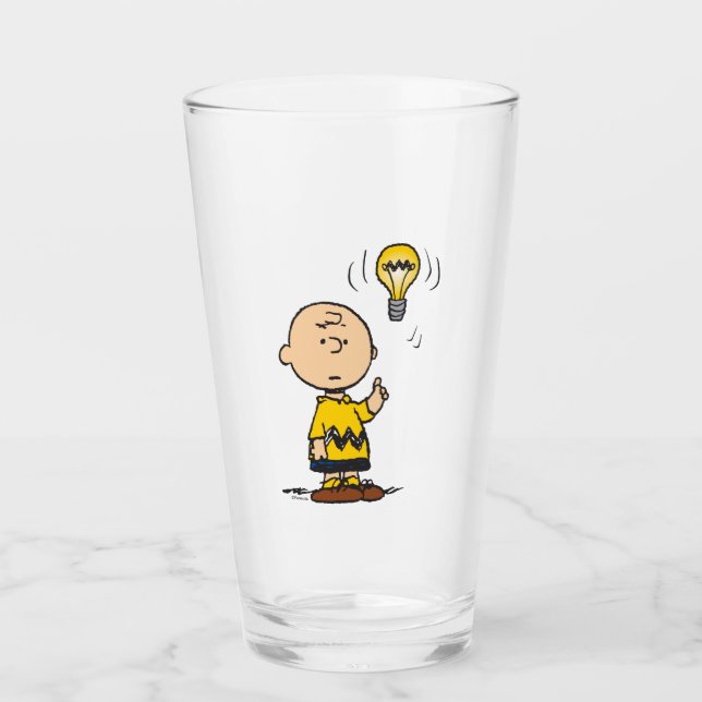 Copo De Pint Amendoins | Ideia da lâmpada de Charlie Brown (Frente)