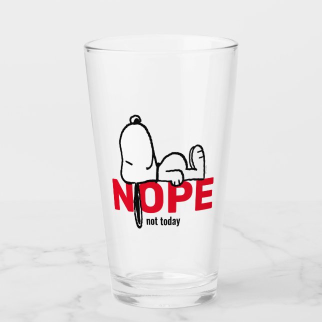 Copo De Pint Amendoins | Snoopy Hoje Não (Frente)