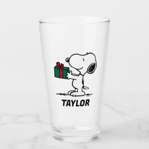 Copo De Pint Amendoins Snoopy Natal Adicione seu nome